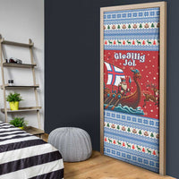 Faroe Islands Viking Santa Christmas Door Cover Funny Reindeer Norse Xmas - Wonder Print Shop