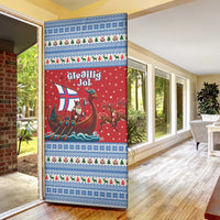 Faroe Islands Viking Santa Christmas Door Cover Funny Reindeer Norse Xmas - Wonder Print Shop