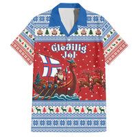 Faroe Islands Viking Santa Christmas Family Matching Short Sleeve Bodycon Dress and Hawaiian Shirt Funny Reindeer Norse Xmas - Wonder Print Shop