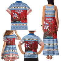 Faroe Islands Viking Santa Christmas Family Matching Tank Maxi Dress and Hawaiian Shirt Funny Reindeer Norse Xmas - Wonder Print Shop