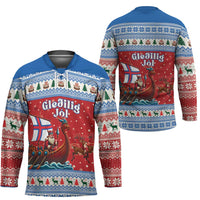 Faroe Islands Viking Santa Christmas Hockey Jersey Funny Reindeer Norse Xmas - Wonder Print Shop