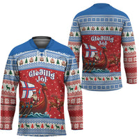 Faroe Islands Viking Santa Christmas Hockey Jersey Funny Reindeer Norse Xmas - Wonder Print Shop