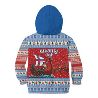 Faroe Islands Viking Santa Christmas Kid Hoodie Funny Reindeer Norse Xmas - Wonder Print Shop