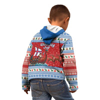 Faroe Islands Viking Santa Christmas Kid Hoodie Funny Reindeer Norse Xmas - Wonder Print Shop