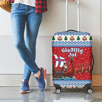 Faroe Islands Viking Santa Christmas Luggage Cover Funny Reindeer Norse Xmas - Wonder Print Shop