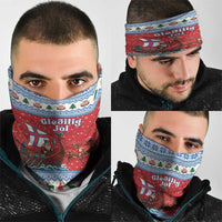Faroe Islands Viking Santa Christmas Neck Gaiter Funny Reindeer Norse Xmas - Wonder Print Shop