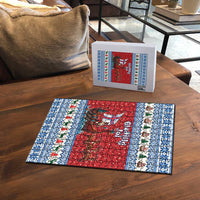 Faroe Islands Viking Santa Christmas Puzzle Funny Reindeer Norse Xmas - Wonder Print Shop