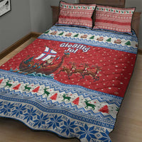 Faroe Islands Viking Santa Christmas Quilt Bed Set Funny Reindeer Norse Xmas - Wonder Print Shop
