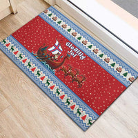 Faroe Islands Viking Santa Christmas Rubber Doormat Funny Reindeer Norse Xmas - Wonder Print Shop