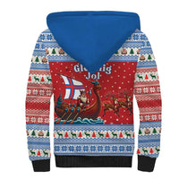 Faroe Islands Viking Santa Christmas Sherpa Hoodie Funny Reindeer Norse Xmas - Wonder Print Shop