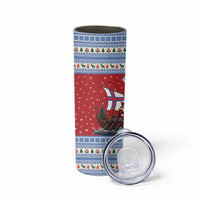 Faroe Islands Viking Santa Christmas Skinny Tumbler Funny Reindeer Norse Xmas - Wonder Print Shop