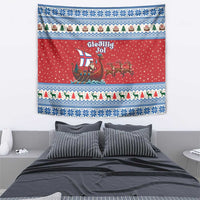 Faroe Islands Viking Santa Christmas Tapestry Funny Reindeer Norse Xmas - Wonder Print Shop