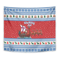 Faroe Islands Viking Santa Christmas Tapestry Funny Reindeer Norse Xmas - Wonder Print Shop
