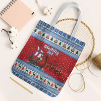 Faroe Islands Viking Santa Christmas Tote Bag Funny Reindeer Norse Xmas - Wonder Print Shop