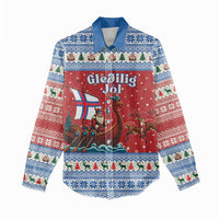 Faroe Islands Viking Santa Christmas Women Casual Shirt Funny Reindeer Norse Xmas - Wonder Print Shop