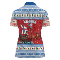 Faroe Islands Viking Santa Christmas Women Polo Shirt Funny Reindeer Norse Xmas - Wonder Print Shop