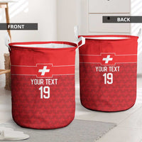 Custom World Football 2026 Switzerland Laundry Basket Schweiz Hopp Schwiiz - Wonder Print Shop