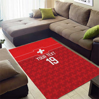 Custom World Football 2026 Switzerland Area Rug Schweiz Hopp Schwiiz - Wonder Print Shop