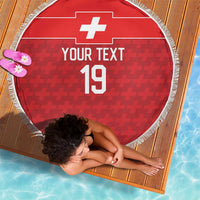 Custom World Football 2026 Switzerland Beach Blanket Schweiz Hopp Schwiiz - Wonder Print Shop