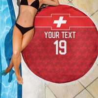 Custom World Football 2026 Switzerland Beach Blanket Schweiz Hopp Schwiiz - Wonder Print Shop