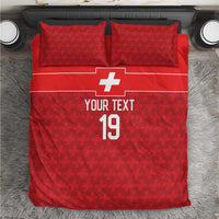 Custom World Football 2026 Switzerland Bedding Set Schweiz Hopp Schwiiz - Wonder Print Shop