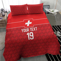 Custom World Football 2026 Switzerland Bedding Set Schweiz Hopp Schwiiz - Wonder Print Shop