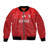 Custom World Football 2026 Switzerland Bomber Jacket Schweiz Hopp Schwiiz - Wonder Print Shop