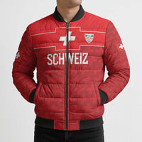Custom World Football 2026 Switzerland Bomber Puffer Jacket Schweiz Hopp Schwiiz - Wonder Print Shop