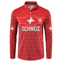 Custom World Football 2026 Switzerland Button Sweatshirt Schweiz Hopp Schwiiz - Wonder Print Shop