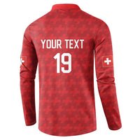 Custom World Football 2026 Switzerland Button Sweatshirt Schweiz Hopp Schwiiz - Wonder Print Shop