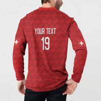Custom World Football 2026 Switzerland Button Sweatshirt Schweiz Hopp Schwiiz - Wonder Print Shop
