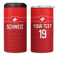 Custom World Football 2026 Switzerland 4 in 1 Can Cooler Tumbler Schweiz Hopp Schwiiz - Wonder Print Shop