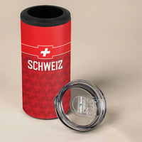Custom World Football 2026 Switzerland 4 in 1 Can Cooler Tumbler Schweiz Hopp Schwiiz - Wonder Print Shop