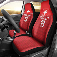 Custom World Football 2026 Switzerland Car Seat Cover Schweiz Hopp Schwiiz - Wonder Print Shop