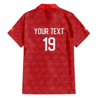 Custom World Football 2026 Switzerland Family Matching Off The Shoulder Long Sleeve Dress and Hawaiian Shirt Schweiz Hopp Schwiiz - Wonder Print Shop