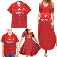 Custom World Football 2026 Switzerland Family Matching Summer Maxi Dress and Hawaiian Shirt Schweiz Hopp Schwiiz - Wonder Print Shop