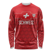 Custom World Football 2026 Switzerland Long Sleeve Shirt Schweiz Hopp Schwiiz - Wonder Print Shop