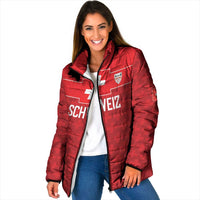 Custom World Football 2026 Switzerland Padded Jacket Schweiz Hopp Schwiiz - Wonder Print Shop