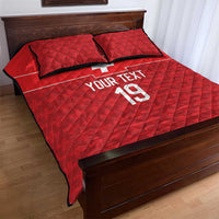 Custom World Football 2026 Switzerland Quilt Bed Set Schweiz Hopp Schwiiz - Wonder Print Shop