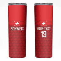 Custom World Football 2026 Switzerland Skinny Tumbler Schweiz Hopp Schwiiz - Wonder Print Shop