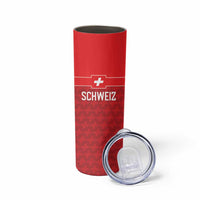 Custom World Football 2026 Switzerland Skinny Tumbler Schweiz Hopp Schwiiz - Wonder Print Shop