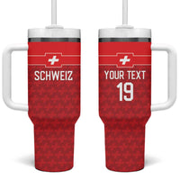 Custom World Football 2026 Switzerland Tumbler With Handle Schweiz Hopp Schwiiz - Wonder Print Shop