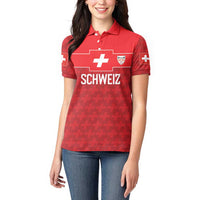 Custom World Football 2026 Switzerland Women Polo Shirt Schweiz Hopp Schwiiz - Wonder Print Shop