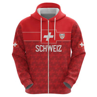 Custom World Football 2026 Switzerland Zip Hoodie Schweiz Hopp Schwiiz - Wonder Print Shop