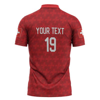 Custom World Football 2026 Switzerland Zipper Polo Shirt Schweiz Hopp Schwiiz - Wonder Print Shop