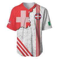 Italy Piedmont Baseball Jersey Map With Flag Style - Wonder Print Shop