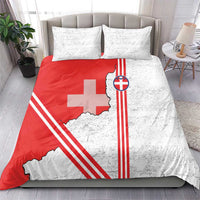 Italy Piedmont Bedding Set Map With Flag Style - Wonder Print Shop