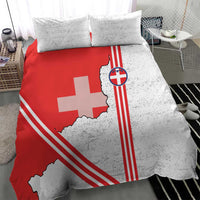 Italy Piedmont Bedding Set Map With Flag Style - Wonder Print Shop
