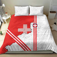 Italy Piedmont Bedding Set Map With Flag Style - Wonder Print Shop