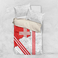 Italy Piedmont Bedding Set Map With Flag Style - Wonder Print Shop